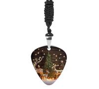 BWQMNT Retro Guitar Pick Pendant Black White Glitter Printed Necklace: An Ideal Gift for Mom And Partner That Lasts And Is Stylish