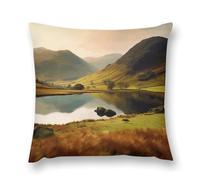 BWQSKL Decorative Square Throw Pillow Covers Soft Plush Cushion Cover Lake District National Park Cozy Pillowcase for Sofa Couch Bed Livingroom