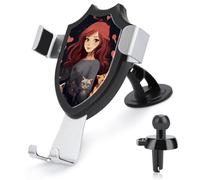 BWQSKL Universal Phone Holder for Car Vent Dashboard Windshield A Girl Who Loves Cats Car Mount Compatible iPhone 16 Pro Max 15 14 13, Samsung