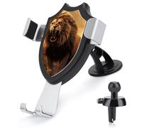 BWQSKL Universal Phone Holder for Car Vent Dashboard Windshield Angry Roaring Lion Car Mount Compatible iPhone 16 Pro Max 15 14 13, Samsung
