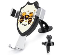BWQSKL Universal Phone Holder for Car Vent Dashboard Windshield Bee Love Honey Car Mount Compatible iPhone 16 Pro Max 15 14 13, Samsung