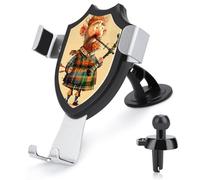 BWQSKL Universal Phone Holder for Car Vent Dashboard Windshield Cartoon Scottish Bagpipe Car Mount Compatible iPhone 16 Pro Max 15 14 13, Samsung