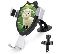 BWQSKL Universal Phone Holder for Car Vent Dashboard Windshield Cute Cartoon Sheep Car Mount Compatible iPhone 16 Pro Max 15 14 13, Samsung