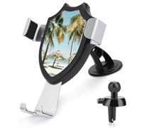 BWQSKL Universal Phone Holder for Car Vent Dashboard Windshield Palm Trees on The Beach Car Mount Compatible iPhone 16 Pro Max 15 14 13, Samsung
