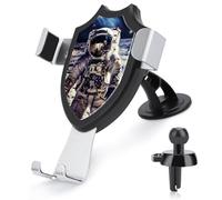 BWQSKL Universal Phone Holder for Car Vent Dashboard Windshield US Astronaut Travel Moon Car Mount Compatible iPhone 16 Pro Max 15 14 13, Samsung