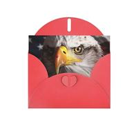 BWQTRYD America Flag and Eagle Greeting Cards Blank Note Cards with Envelopes Happy Birthday Card Thank You Card Wedding Party Invitation Cards for All Occasions 4x6 Inch