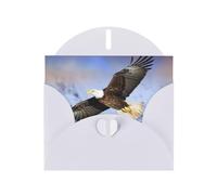 BWQTRYD Bald Eagle Flying Greeting Cards Blank Note Cards with Envelopes Happy Birthday Card Thank You Card Wedding Party Invitation Cards for All Occasions 4x6 Inch