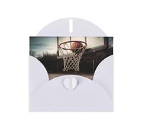 BWQTRYD Basketball Greeting Cards Blank Note Cards with Envelopes Happy Birthday Card Thank You Card Wedding Party Invitation Cards for All Occasions 4x6 Inch