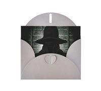 BWQTRYD Black hat dark side hacker Greeting Cards Blank Note Cards with Envelopes Happy Birthday Card Thank You Card Wedding Party Invitation Cards for All Occasions 4x6 Inch