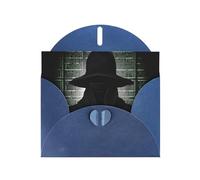 BWQTRYD Black hat dark side hacker Greeting Cards Blank Note Cards with Envelopes Happy Birthday Card Thank You Card Wedding Party Invitation Cards for All Occasions 4x6 Inch