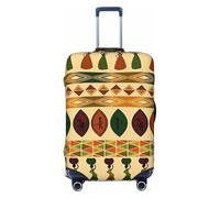 BWQTRYD Bohemia Style Traditional African Pattern Luggage Cover Tsa Approved, Stretch Suitcase Protector Anti-Scratch Travel Suitcase Cover Washable Baggage Covers for 18-32 Inch Luggage Sleeve, Black