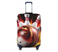 BWQTRYD Bowling Ball Luggage Cover Tsa Approved, Stretch Suitcase Protector Anti-Scratch Travel Suitcase Cover Washable Baggage Covers for 18-32 Inch Luggage Sleeve, Black, M