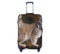 BWQTRYD Canada Lynx Luggage Cover Tsa Approved, Stretch Suitcase Protector Anti-Scratch Travel Suitcase Cover Washable Baggage Covers for 18-32 Inch Luggage Sleeve, Black, M