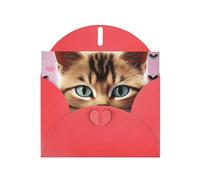 BWQTRYD Carttoon Cat Greeting Cards Blank Note Cards with Envelopes Happy Birthday Card Thank You Card Wedding Party Invitation Cards for All Occasions 4x6 Inch