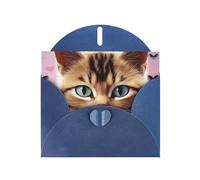 BWQTRYD Carttoon Cat Greeting Cards Blank Note Cards with Envelopes Happy Birthday Card Thank You Card Wedding Party Invitation Cards for All Occasions 4x6 Inch