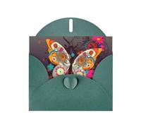 BWQTRYD Colorful Flower Butterfly Greeting Cards Blank Note Cards with Envelopes Happy Birthday Card Thank You Card Wedding Party Invitation Cards for All Occasions 4x6 Inch