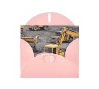 BWQTRYD Construction Trucks Greeting Cards Blank Note Cards with Envelopes Happy Birthday Card Thank You Card Wedding Party Invitation Cards for All Occasions 4x6 Inch