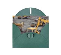 BWQTRYD Construction Trucks Greeting Cards Blank Note Cards with Envelopes Happy Birthday Card Thank You Card Wedding Party Invitation Cards for All Occasions 4x6 Inch