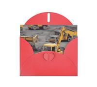 BWQTRYD Construction Trucks Greeting Cards Blank Note Cards with Envelopes Happy Birthday Card Thank You Card Wedding Party Invitation Cards for All Occasions 4x6 Inch