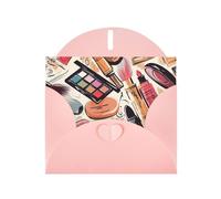 BWQTRYD Cosmetic And Makeup Theme Pattern Greeting Cards Blank Note Cards with Envelopes Happy Birthday Card Thank You Card Wedding Party Invitation Cards for All Occasions 4x6 Inch