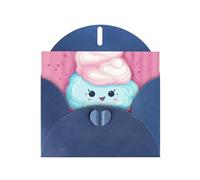 BWQTRYD Cotton Candy Greeting Cards Blank Note Cards with Envelopes Happy Birthday Card Thank You Card Wedding Party Invitation Cards for All Occasions 4x6 Inch