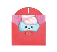 BWQTRYD Cotton Candy Greeting Cards Blank Note Cards with Envelopes Happy Birthday Card Thank You Card Wedding Party Invitation Cards for All Occasions 4x6 Inch