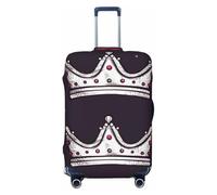 BWQTRYD Crown and Lips Luggage Cover Tsa Approved, Stretch Suitcase Protector Anti-Scratch Travel Suitcase Cover Washable Baggage Covers for 18-32 Inch Luggage Sleeve, Black, S