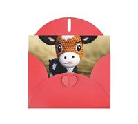 BWQTRYD Cute Little Cow Calf Pattern Greeting Cards Blank Note Cards with Envelopes Happy Birthday Card Thank You Card Wedding Party Invitation Cards for All Occasions 4x6 Inch