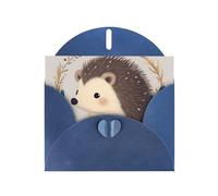 BWQTRYD Cute Little Hedgehog Greeting Cards Blank Note Cards with Envelopes Happy Birthday Card Thank You Card Wedding Party Invitation Cards for All Occasions 4x6 Inch