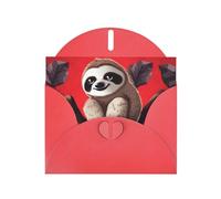 BWQTRYD Cute Sloth Greeting Cards Blank Note Cards with Envelopes Happy Birthday Card Thank You Card Wedding Party Invitation Cards for All Occasions 4x6 Inch