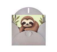 BWQTRYD Cute Sloth Greeting Cards Blank Note Cards with Envelopes Happy Birthday Card Thank You Card Wedding Party Invitation Cards for All Occasions 4x6 Inch
