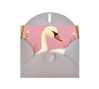 BWQTRYD Cute Swan Greeting Cards Blank Note Cards with Envelopes Happy Birthday Card Thank You Card Wedding Party Invitation Cards for All Occasions 4x6 Inch