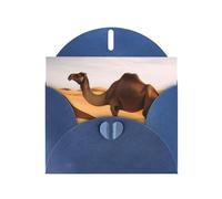 BWQTRYD Desert Sand Camel Greeting Cards Blank Note Cards with Envelopes Happy Birthday Card Thank You Card Wedding Party Invitation Cards for All Occasions 4x6 Inch