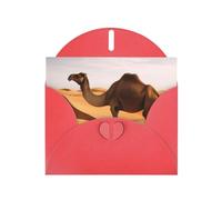 BWQTRYD Desert Sand Camel Greeting Cards Blank Note Cards with Envelopes Happy Birthday Card Thank You Card Wedding Party Invitation Cards for All Occasions 4x6 Inch
