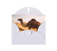 BWQTRYD Desert Sand Camel Greeting Cards Blank Note Cards with Envelopes Happy Birthday Card Thank You Card Wedding Party Invitation Cards for All Occasions 4x6 Inch