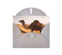 BWQTRYD Desert Sand Camel Greeting Cards Blank Note Cards with Envelopes Happy Birthday Card Thank You Card Wedding Party Invitation Cards for All Occasions 4x6 Inch