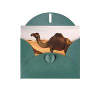BWQTRYD Desert Sand Camel Greeting Cards Blank Note Cards with Envelopes Happy Birthday Card Thank You Card Wedding Party Invitation Cards for All Occasions 4x6 Inch