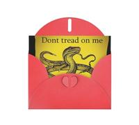 BWQTRYD Dont tread on me Greeting Cards Blank Note Cards with Envelopes Happy Birthday Card Thank You Card Wedding Party Invitation Cards for All Occasions 4x6 Inch
