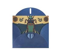 BWQTRYD Egyptian Scarab Greeting Cards Blank Note Cards with Envelopes Happy Birthday Card Thank You Card Wedding Party Invitation Cards for All Occasions 4x6 Inch
