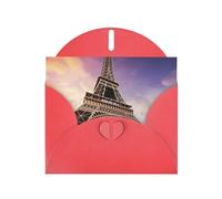 BWQTRYD Eiffel Tower Greeting Cards Blank Note Cards with Envelopes Happy Birthday Card Thank You Card Wedding Party Invitation Cards for All Occasions 4x6 Inch