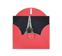 BWQTRYD Eiffel tower Greeting Cards Blank Note Cards with Envelopes Happy Birthday Card Thank You Card Wedding Party Invitation Cards for All Occasions 4x6 Inch
