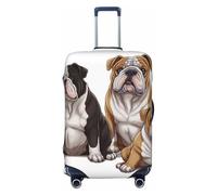 BWQTRYD English Bulldogs Luggage Cover Tsa Approved, Stretch Suitcase Protector Anti-Scratch Travel Suitcase Cover Washable Baggage Covers for 18-32 Inch Luggage Sleeve, Black, M