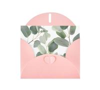 BWQTRYD Eucalyptus Leaves Greeting Cards Blank Note Cards with Envelopes Happy Birthday Card Thank You Card Wedding Party Invitation Cards for All Occasions 4x6 Inch