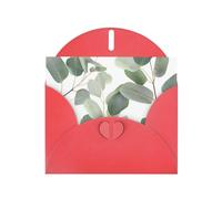 BWQTRYD Eucalyptus Leaves Greeting Cards Blank Note Cards with Envelopes Happy Birthday Card Thank You Card Wedding Party Invitation Cards for All Occasions 4x6 Inch
