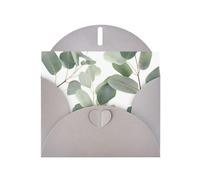 BWQTRYD Eucalyptus Leaves Greeting Cards Blank Note Cards with Envelopes Happy Birthday Card Thank You Card Wedding Party Invitation Cards for All Occasions 4x6 Inch