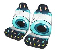 BWQTRYD Evil Eyes Car Seat Covers Set of 2 Washable Automotive Seat Cover for Front Seats, Universal Auto Front Seats Protector Car Interior Covers for Car Trucks SUVs