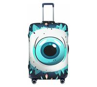 BWQTRYD Evil Eyes Luggage Cover Tsa Approved, Stretch Suitcase Protector Anti-Scratch Travel Suitcase Cover Washable Baggage Covers for 18-32 Inch Luggage Sleeve, Black, S