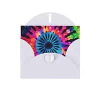BWQTRYD Exotic Tribe Tie Dye Style Greeting Cards Blank Note Cards with Envelopes Happy Birthday Card Thank You Card Wedding Party Invitation Cards for All Occasions 4x6 Inch