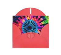 BWQTRYD Exotic Tribe Tie Dye Style Greeting Cards Blank Note Cards with Envelopes Happy Birthday Card Thank You Card Wedding Party Invitation Cards for All Occasions 4x6 Inch