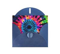 BWQTRYD Exotic Tribe Tie Dye Style Greeting Cards Blank Note Cards with Envelopes Happy Birthday Card Thank You Card Wedding Party Invitation Cards for All Occasions 4x6 Inch